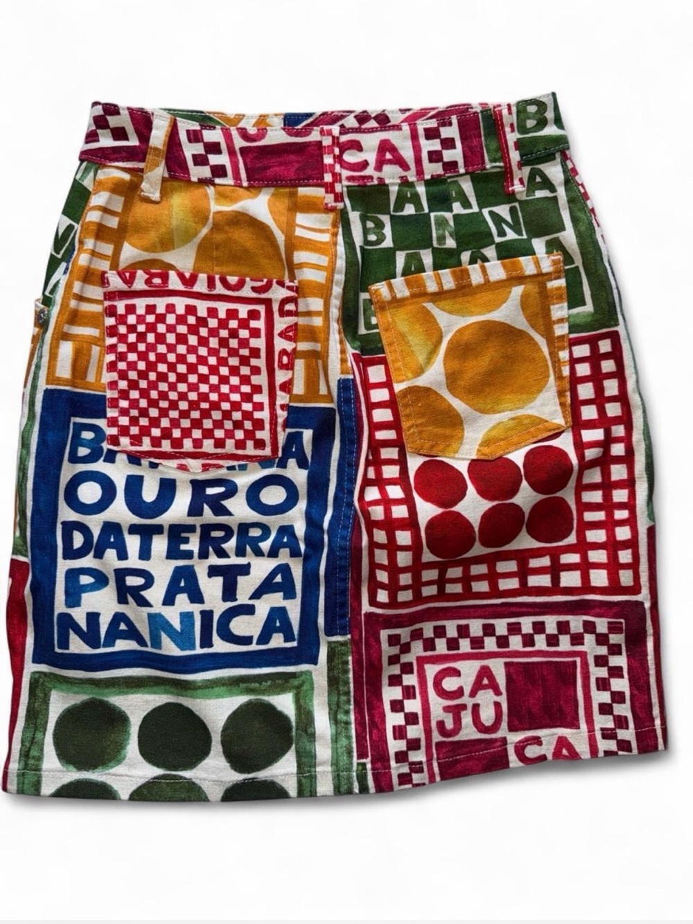 NWT Farm Rio x Anthropologie Banana Graphic Mini Skirt XS - Picture 3 of 7